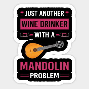 Wine Drinker Mandolin Sticker